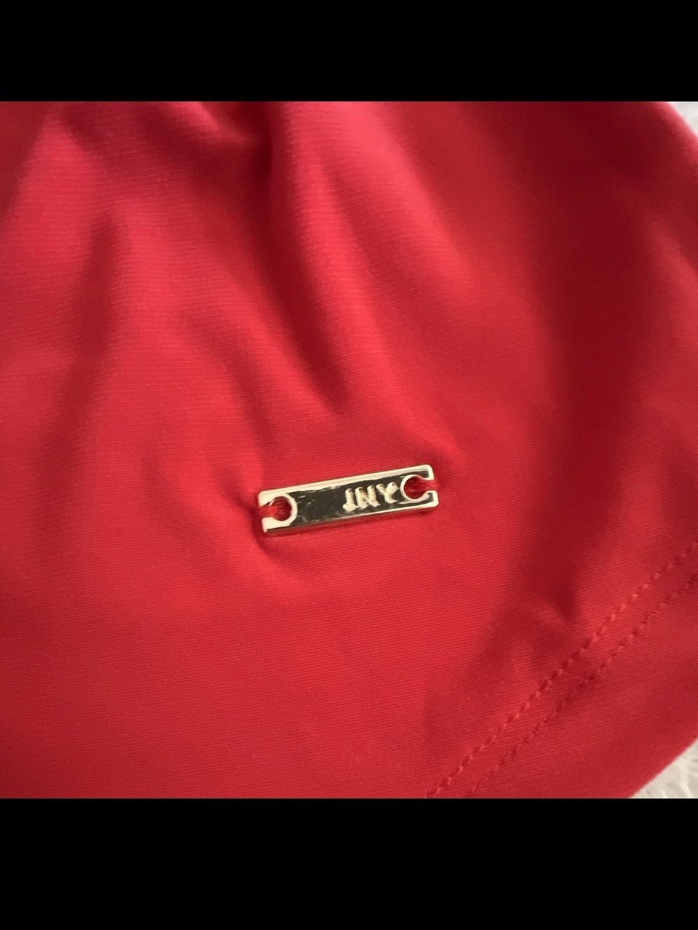 Jones New York Red Short-Sleeve Polo Tunic - Picture 3 of 4